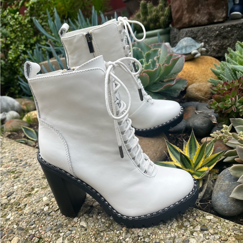 BCBG Leather Parina Lace Up Boots - Picture 2 of 15